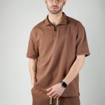 تیشرت نیم زیپ پلیسه کد 0507701