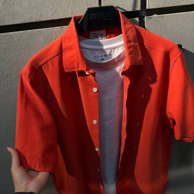 پیراهن کتان تنسل کد 0836404