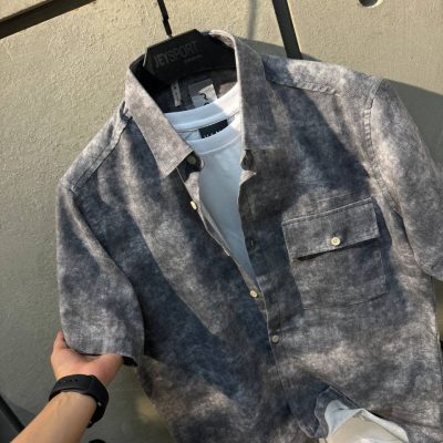 پیراهن ابر و باد کنفی کد 0836610