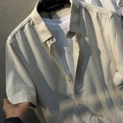 پیراهن لینن شستی کد 0858614