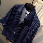 پیراهن راه راه تنسل کد 0855601