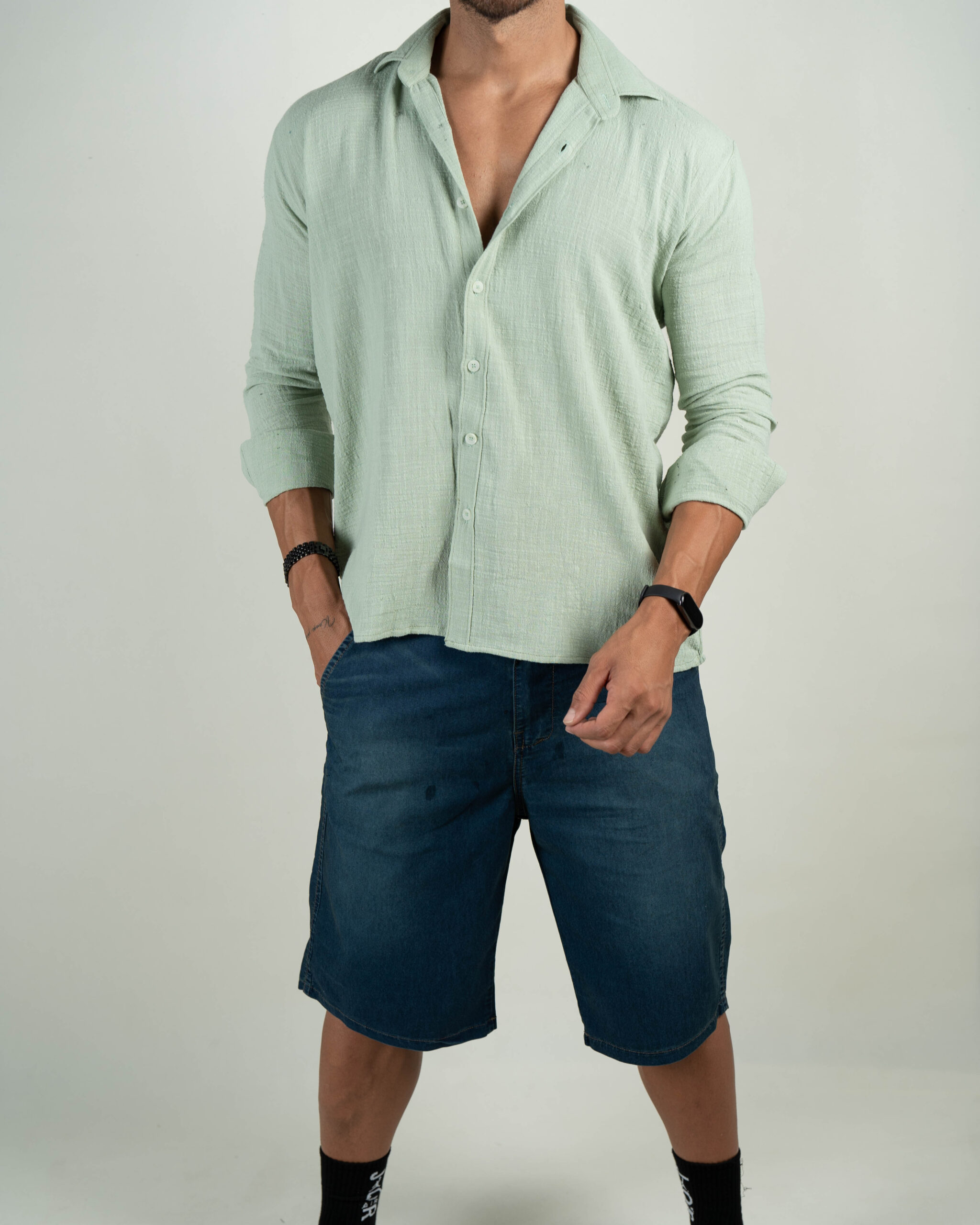 DSC07145 پیراهن دبل فیس آستین بلند کد 0852701 - Image 10