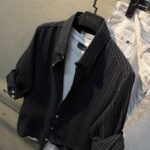 پیراهن راه راه کنفی کد 0858633