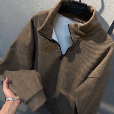 دورس نیم زیپ مخمل کد 1336302