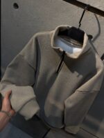 دورس نیم زیپ مخمل کد 1336302 - Image 5