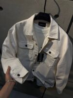 جکت کتان 2 جیب کد 0863402 - Image 5