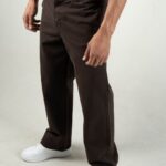 شلوار کتان کج راه بگ کد 0158403