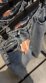 شلوار نیم بگ جین کد 01031118