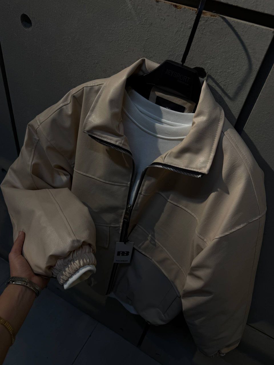 IMAGE 1404-09-23 13:35:31 کاپشن چرم جیبدار کد 0723803 - Image 1