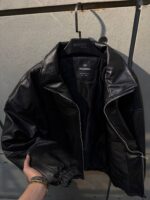 کاپشن چرم جیبدار کد 0723803 - Image 4